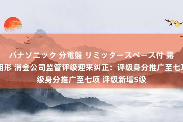 パナソニック 分電盤 リミッタースペース付 露出・半埋込両用形 消金公司监管评级迎来纠正：评级身分推广至七项 评级新增S级